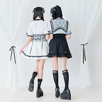 新品　リボンガーターデニムスカート　イドラタールテオドール　地雷系　ゴシック リボンガーターデニムスカート》STRIPE | HIDOLATRAL THEODOL
